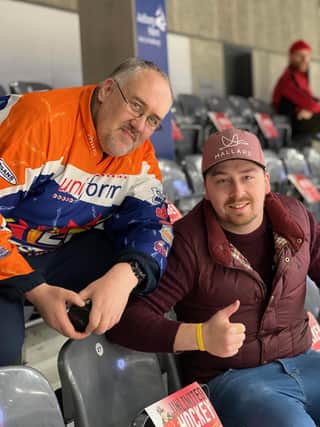 Sheffield Steelers fans who made the trip to Denmark for the Continental Cup matches. Pictures: Dean Woolley