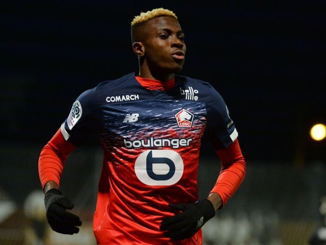 Lille striker Victor Osimhen, valued at £53m, wants a move to England this summer amid reported interest from Liverpool, Chelsea and Manchester United. (Calciomercato)