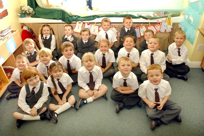 The St Teresa's RC Primary School reception class in  September 2005.