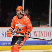 Mark Simpson  playing against Cardiff Devils