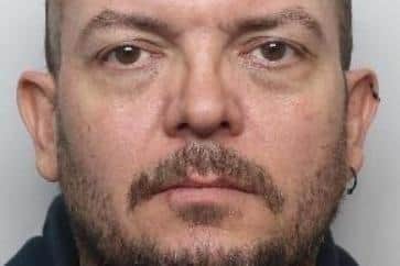 Pictured is convicted sex-offender Alun Sutton, aged 44, of Hazlebarrow Grove, Jordanthorpe, Sheffield, who was sentenced at Sheffield Crown Court to two years of custody after he pleaded guilty to three breaches of a Sexual Harm Prevention Order and to engaging in sexual communication with a child after he got a job as a head chef at a Derbyshire pub.