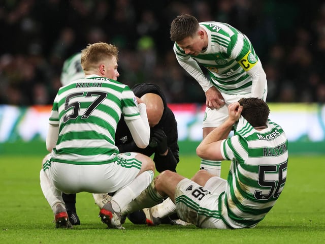 Celtic’s squad could be tested in the coming days and weeks after three players had to be replaced due to injury in the win over Hearts. Anthony Ralston went off in the first half due to an ankle complaint with Jota and Stephen Welsh also limping off. Ange Postecoglou said: “It’s always a worry but that’s why we’ve got a squad.” (The Scotsman)