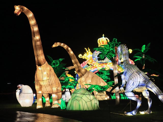 A spectacular light and lantern festival created some dazzling Christmas magic as the award-winning Yorkshire Wildlife Park unveiled the Winter Illuminations trail today. Picture: Chris Etchells