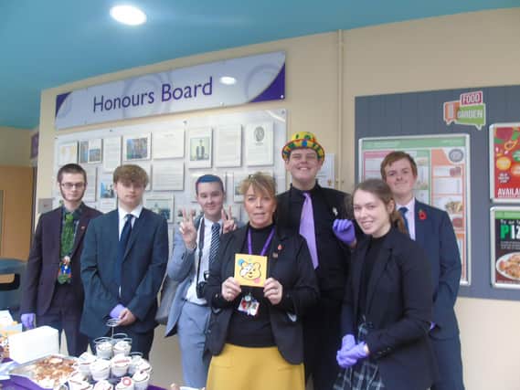 Student Voice, chaired by Carol Brumpton (LCR manager), sold cakes to raise money for Childen in Need.