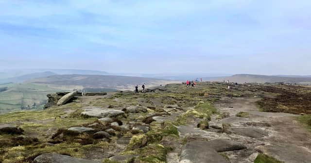 The rocky top of Stanage Edge