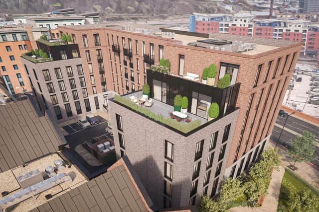 Plans to build a six-storey residential and commercial block at 180 Shalesmoor. Sheffield City Council has agreed to sell the developer a plot of vacant land next to the site. Picture: Urbana Town Planning