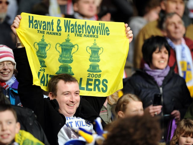 Hawks fans at Anfield. Picture by Allan Hutchings.