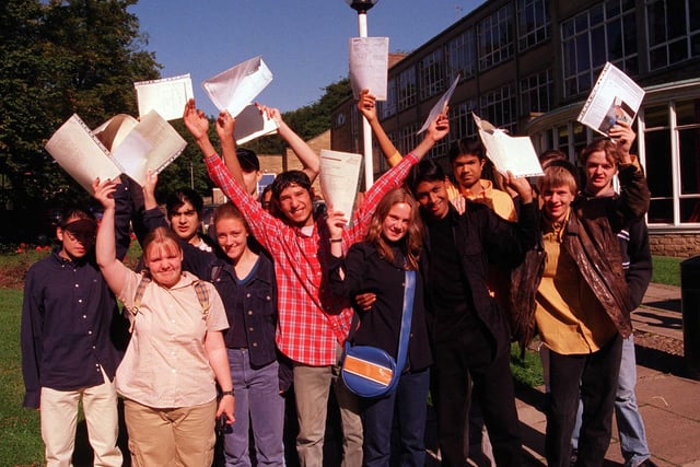 Pupils celebrated their passes back in 1999