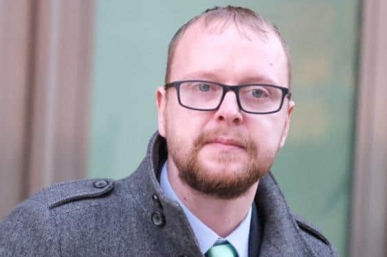 Pictured is Leon Mathias, aged 33, of Stonebridge Lane, in Great Houghton, Barnsley, who has pleaded not guilty during an ongoing Sheffield Crown Court trial to causing grievous bodily harm with intent to his baby son Hunter between November 22 and 29, 2018, and he has pleaded not guilty to murdering the youngster who died on December 3, 2018.
