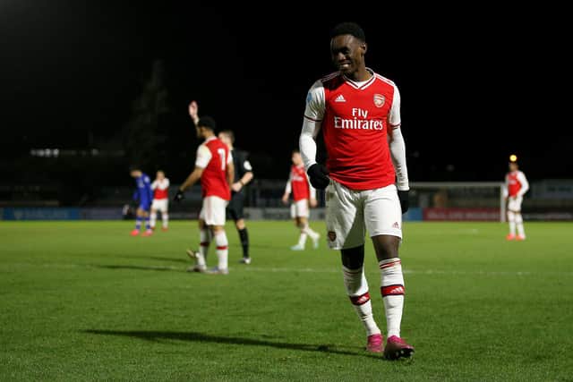 Folarin Balogun of Arsenal FC  (Photo by James Chance/Getty Images)