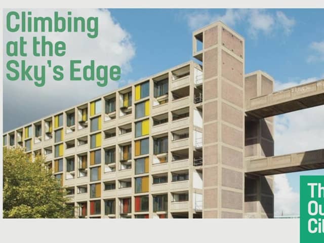 Climbing at the Sky's Edge - an urban climbing wall event at Park Hill flats - is one innovative idea to promote Sheffield as a visitor destination that has come from Marketing Sheffield