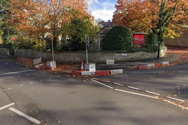 A Google Maps image of the junction of Psalter Lane and Osborne Road, Nether Edge, Sheffield where a new pedestrian crossing will help to improve road safety