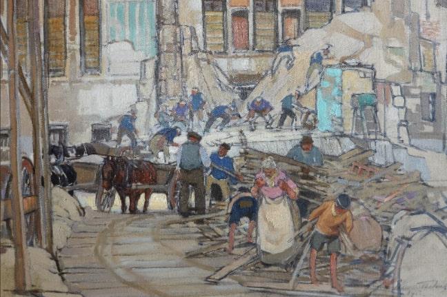 The Demolition of the Crown Hotel, Edinburgh 1925
David Macbeth Sutherland (1883–1973)
Oil on canvas
H 81.3 x W 66.3 cm
Museums & Galleries Edinburgh – City of Edinburgh Council