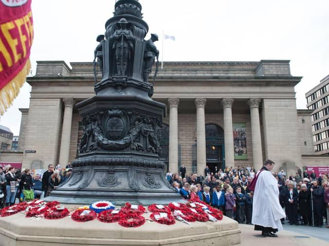 Crowds are expected to gather in Sheffield for the annual Remembrance Day ceremony in Barker's Pool.