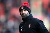 Paul Warne, head coach of Rotherham United looks on prior to the Sky Bet League One match between Rotherham United and Bolton Wanderers at AESSEAL New York Stadium on January 01, 2022 in Rotherham, England. (Photo by George Wood/Getty Images).