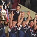 Sheffield Eagles lift the Challenge Cup at Wembley in 1998