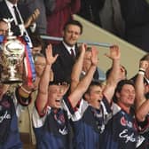 Sheffield Eagles lift the Challenge Cup at Wembley in 1998