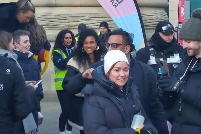 Arielle Free arrives on the Peace Gardens for an interview with Vick Hope.