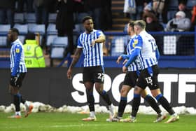 Sheffield Wednesday players come back out from an elongated break during the first half of their clash with Wycombe Wanderers.