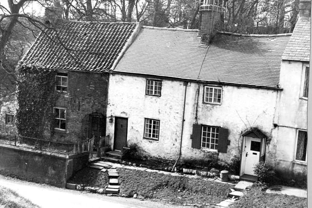 Cottages on Church Bank in Elwick on the way to  St. Peter's Church. Photo: Hartlepool Library Service.