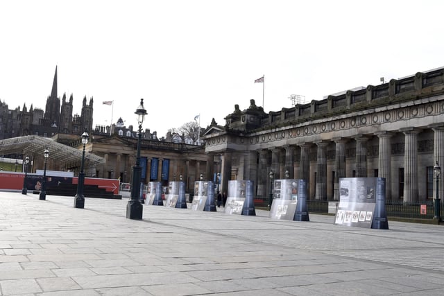 The Royal Scottish Academy and the Scottish National Gallery missing its tourists and admirers. Picture: Lisa Ferguson