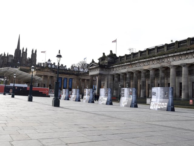The Royal Scottish Academy and the Scottish National Gallery missing its tourists and admirers. Picture: Lisa Ferguson