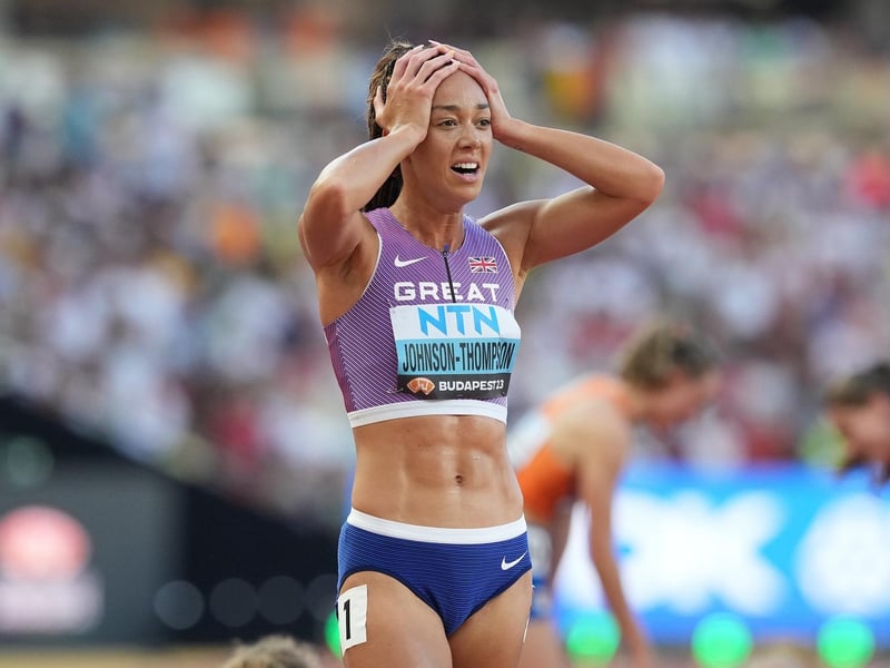 Johnson-Thompson reacts took a historic Silver women’s heptathlon.