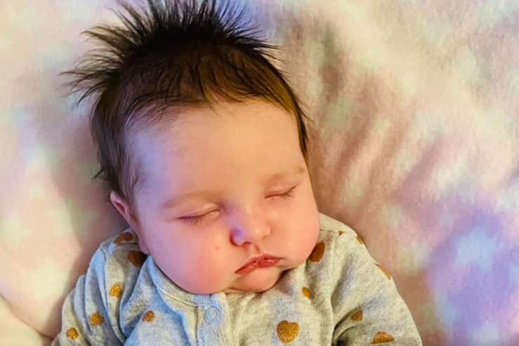 Janey Pottinger, said: "Daisy Lea, born on 16-12-20, at Kingsmill, weighing 9lb 6.5oz."