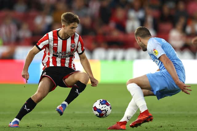 James McAtee of Sheffield United has found first-team opportunities limited so far after joining from Manchester City: Darren Staples / Sportimage
