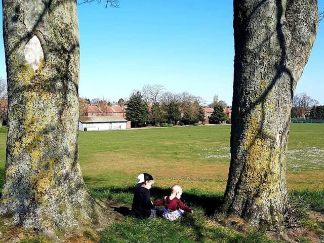 Siblings getting along during lockdown. From Becky Hammond.