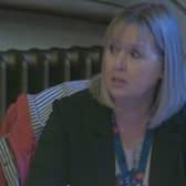 Councillor Karen McGowan spoke at a meeting of Sheffield City Council about the importance of Frecheville Library in her ward. Picture: Sheffield Council webcast