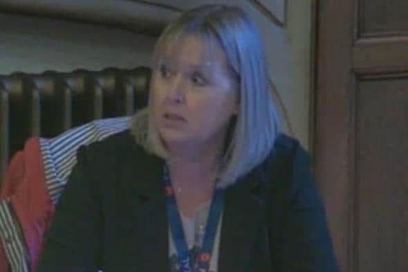 Councillor Karen McGowan spoke at a meeting of Sheffield City Council about the importance of Frecheville Library in her ward. Picture: Sheffield Council webcast