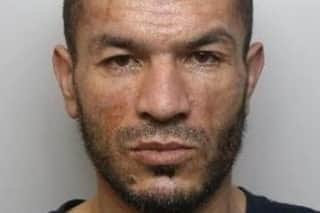Pictured is Nour Rasoli, aged 34, of Exeter Place, at Broomhall, Sheffield, who was sentenced at Sheffield Crown Court to 18 months of custody after he pleaded guilty to inflicting grievous bodily harm upon a neighbour with a wooden table leg.