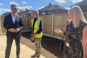 South Yorkshire Mayor Oliver Coppard visiting a retrofitting scheme in Barnsley to make houses greener and warmer - while there he urged the Government to help people facing rocketing energy bills
