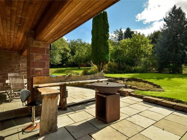 Covered patio for al fresco dining.
