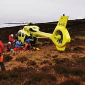 The man was airlifted to Sheffield hospital (Image: OMRT)