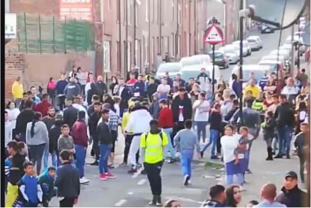 Complaints were made about crowds gathering on the streets of Page Hall in Sheffield earlier this year.
