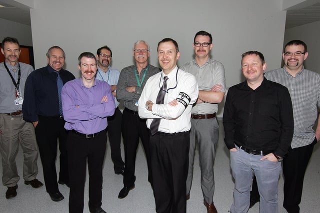 Some of the staff at the Northern General Medical Laboratory who have raised money during Movember 2013