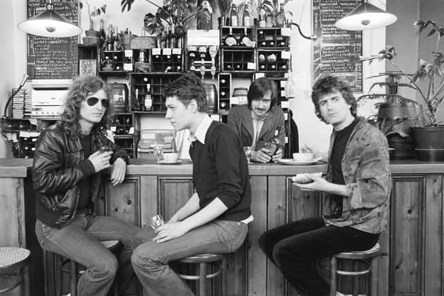 Sheffield Band The Push, in Mr Kite's wine bar, around 1979