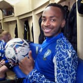 Saido Berahino was the hat-trick hero in Sheffield Wednesday's 6-0 rout of Cambridge United.