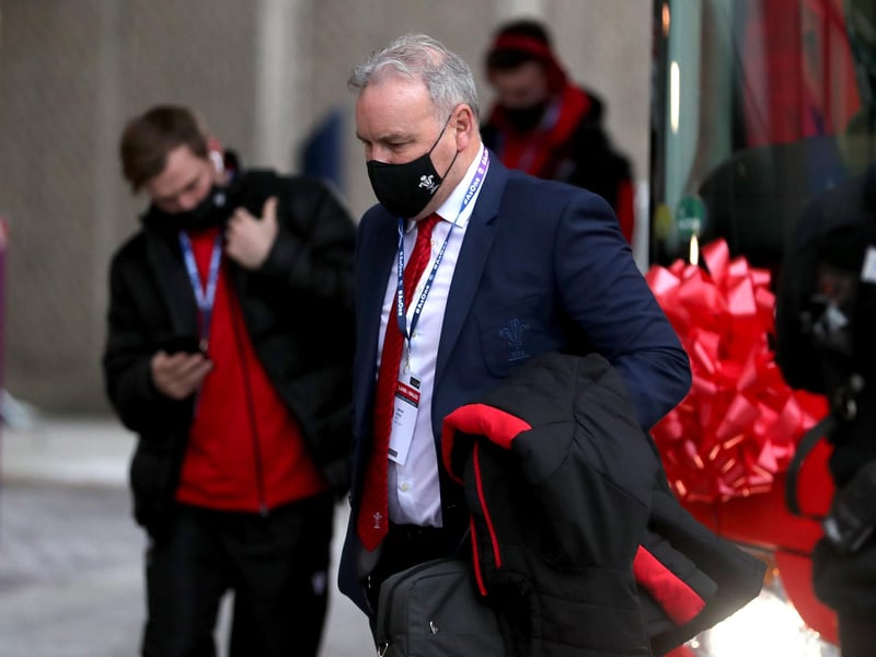 Wales head coach Wayne Pivac arrives for the Guinness Six Nations match at BT Murrayfield Stadium, Edinburgh