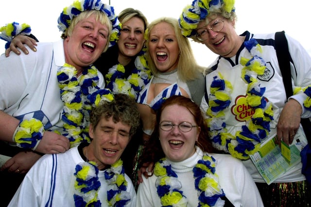 Wednesdayites in high spirits before the game at Norwich City in April 2001.