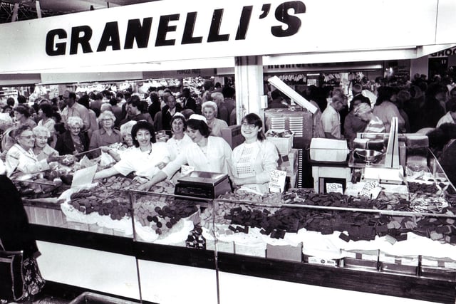 Granelli's stall in the Sheffield Sheaf Market on August 9, 1985