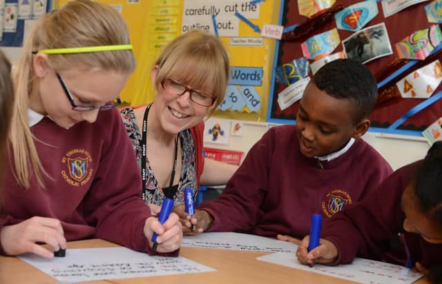 St Thomas More RC School in Grenoside - the S35 postcode is the joint best place to raise a family in Yorkshire, according to analysis. Picture: Dean Atkins.