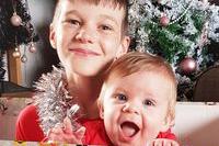 Theo and big brother Owen from Perthshire can't wait 'til Christmas Day