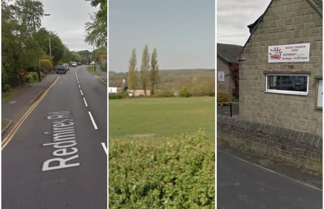 L-R: Redmire Road, Lodge Moor; Ecclesfield Red Rose JFC playing fields, Nether Lane; Land adjacent to Mount View Methodist Church, Mount View Avenue. Pictures: Google Maps