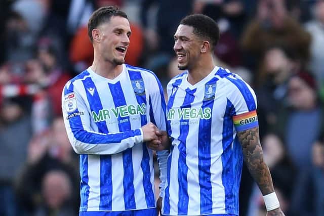 Jerry Yates (left) scored his first Sheffield Wednesday goal against Southampton.