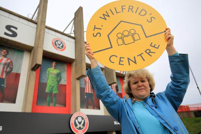 Sleep out for St Wilfrid's Centre at Sheffield United. Pictured is Tracey Harrison-Marr from St Wilfrid's. Picture: Chris Etchells