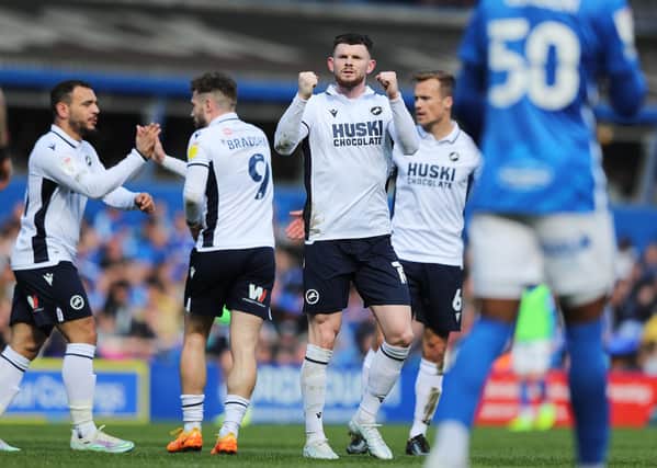 Oliver Burke of Millwall celebrates his goal against Birmingham City (Matthew Lewis/Getty Images)