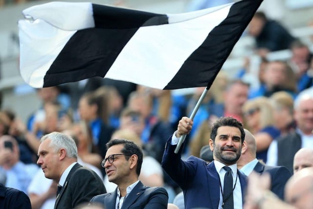 And ahead of the same game, United co-owner Mehrdad Ghodoussi got involved by flying a black and white flag from his seat in the Milburn Stand.